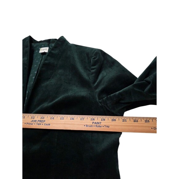 J.Crew Velvet Emerald Green Blazer Womens 14 Holiday Party Business Lined Modern - Picture 6 of 13